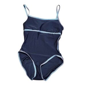 TYR Sport Swimsuit Womens 12 Black Gray One Piece Bathing Suit Iridescent